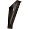 Ekena Millwork Traditional Wrought Iron Bracket, (Triple center brace), Antiqued Brass 2"W x 5 1/2"D x 8"H BKTM02X05X08TTRABS - alternate 1